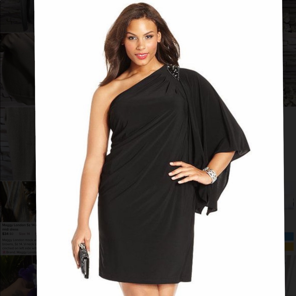 R&M Richards Black Dress Sz 6 (F14)
